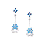 Mosaic Rose Garden Chandelier Earrings