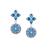 Rosette Circlet Drop Earrings