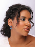 Rosette Circlet Drop Earrings