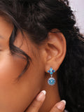 Rosette Circlet Drop Earrings