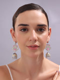 Floral Flock Dangler Jhumka Earrings