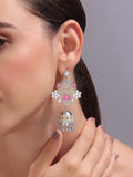 Floral Flock Dangler Jhumka Earrings