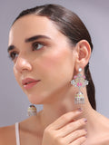 Floral Flock Dangler Jhumka Earrings