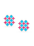 Turquoise Trellis Stud Earrings