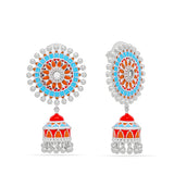 Radiant Reflection Stud Jhumka Earrings