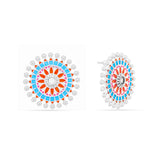 Vibrant Harmony Stud Earrings