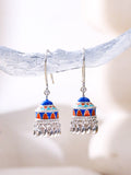 Blue Nubian Dome Jhumka Earrings