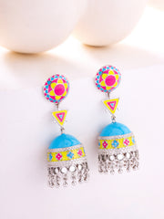 Desert Jewel Stud Jhumka Earrings