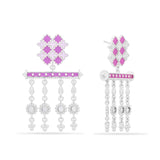 Majestic Mauve Trellis Dangler Earrings