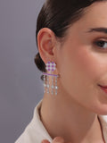 Majestic Mauve Trellis Dangler Earrings