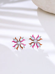 Lotus Reflection Stud Earrings