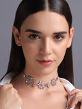 Crimson Cascade Multi-Strand Threaded Necklace