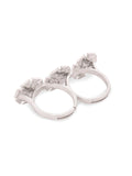 Geometric Lotus Two-Finger Ring