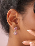 Majestic Pink Mosaic Drop Earrings