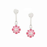 Rose Mosaic Drop Earrings