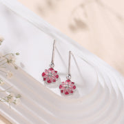 Rose Mosaic Drop Earrings