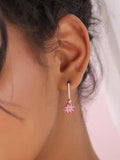 Rose Mosaic Drop Earrings