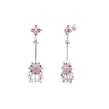 Mosaic Rose Garden Chandelier Earrings