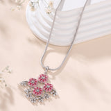 Rose Mosaic Pendant Necklace