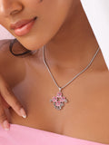 Rose Mosaic Pendant Necklace