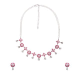 Pink Radiance Necklace and Earrings Set