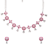 Pink Radiance Necklace and Earrings Set