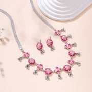 Pink Radiance Necklace and Earrings Set