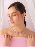 Pink Radiance Necklace and Earrings Set