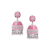 Coral Charm Tower Jhumka Earrings